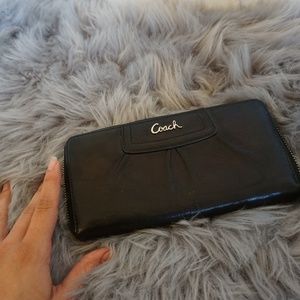 Coach Wallet Black Leather